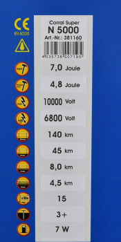 CORRAL N 5000 – elektryzator 7J do bydła i dzików