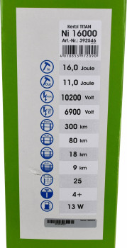 Elektryzator sieciowy 16J KERBL TITAN – mocny do bydła