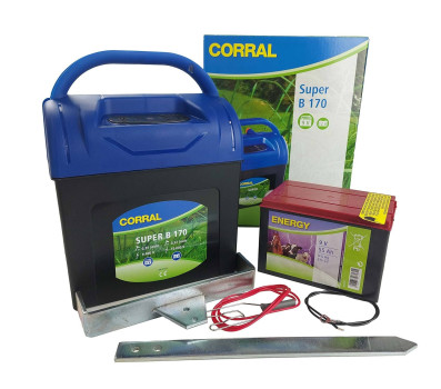 Elektryzator CORRAL B170 0,22J + bateria 9V 55Ah | Zestaw