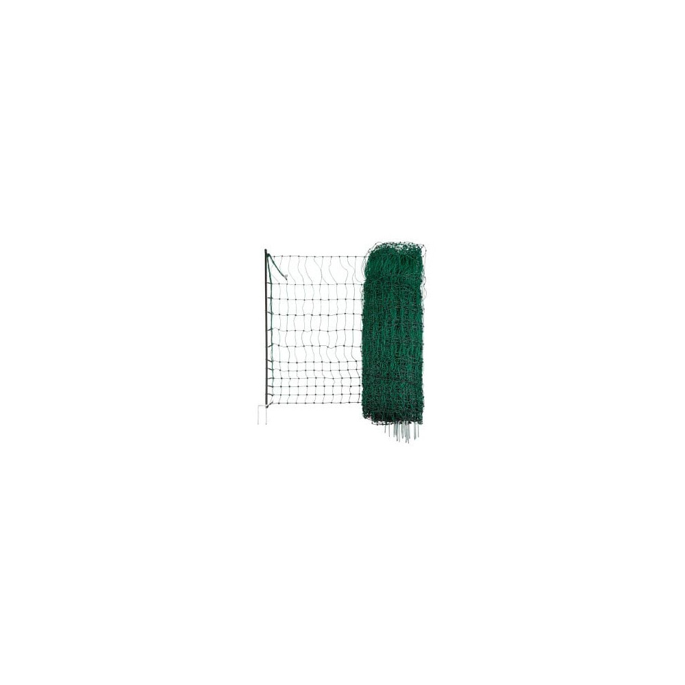 Siatka nieelektryczna dla drobiu, 50 m, 112 cm, podw. szpic, zielony, Kerbl