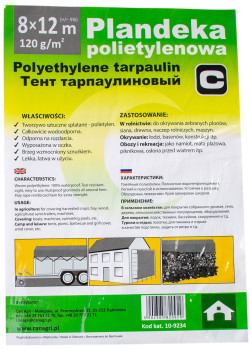 Plandeka 8x12 m, 120 g, srebrna, PE, Can Agri
