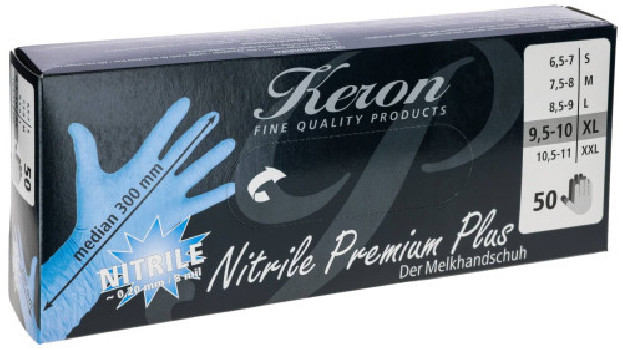 Rękawice nitrylowe Nitrile PremiumPlus, niebieski, 50 szt., Kerbl