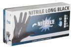 Rękawice Nitrile Long Black, czarne, 50 szt., Kerbl