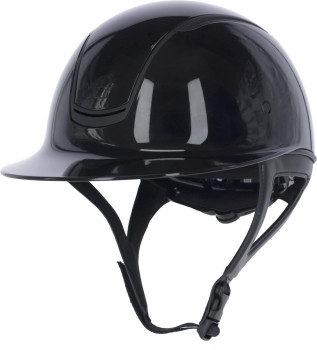 Kask toczek jeździecki Eclipse Polo, lakierowany czarny, Covalliero