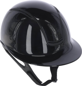 Kask toczek jeździecki Eclipse Polo, lakierowany czarny, Covalliero