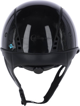 Kask toczek jeździecki Eclipse Polo, lakierowany czarny, Covalliero