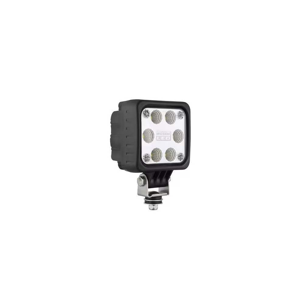 Lampa robocza LED, kwadratowa, 22W 1500 lm 12/24V przezroczysta, przykręcana 6 LED Wesem