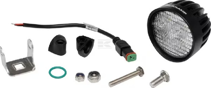Lampa robocza LED, okrągła 40W 4000lm 10/30V z wtyczką Deutsch 4 LED 360° Kramp