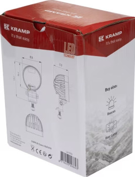 Lampa robocza LED, okrągła 40W 4000lm 10/30V z wtyczką Deutsch 4 LED 360° Kramp