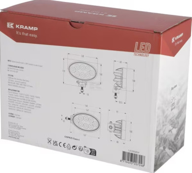 Lampa robocza LED Kramp LA10558SP – owalna, 56 W, 5320 lm, światło skupione