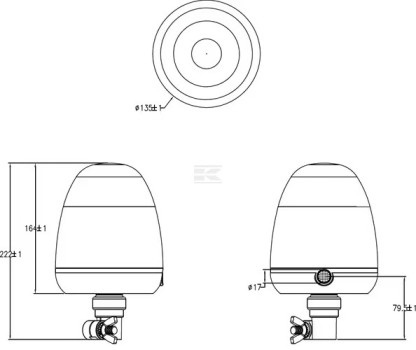 Zestaw lamp błyskowych LED Kramp LA20095 TWIN – synchronizacja bezprzewodowa, 12–24 V