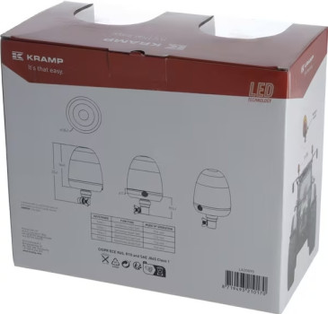 Zestaw lamp błyskowych LED Kramp LA20095 TWIN – synchronizacja bezprzewodowa, 12–24 V