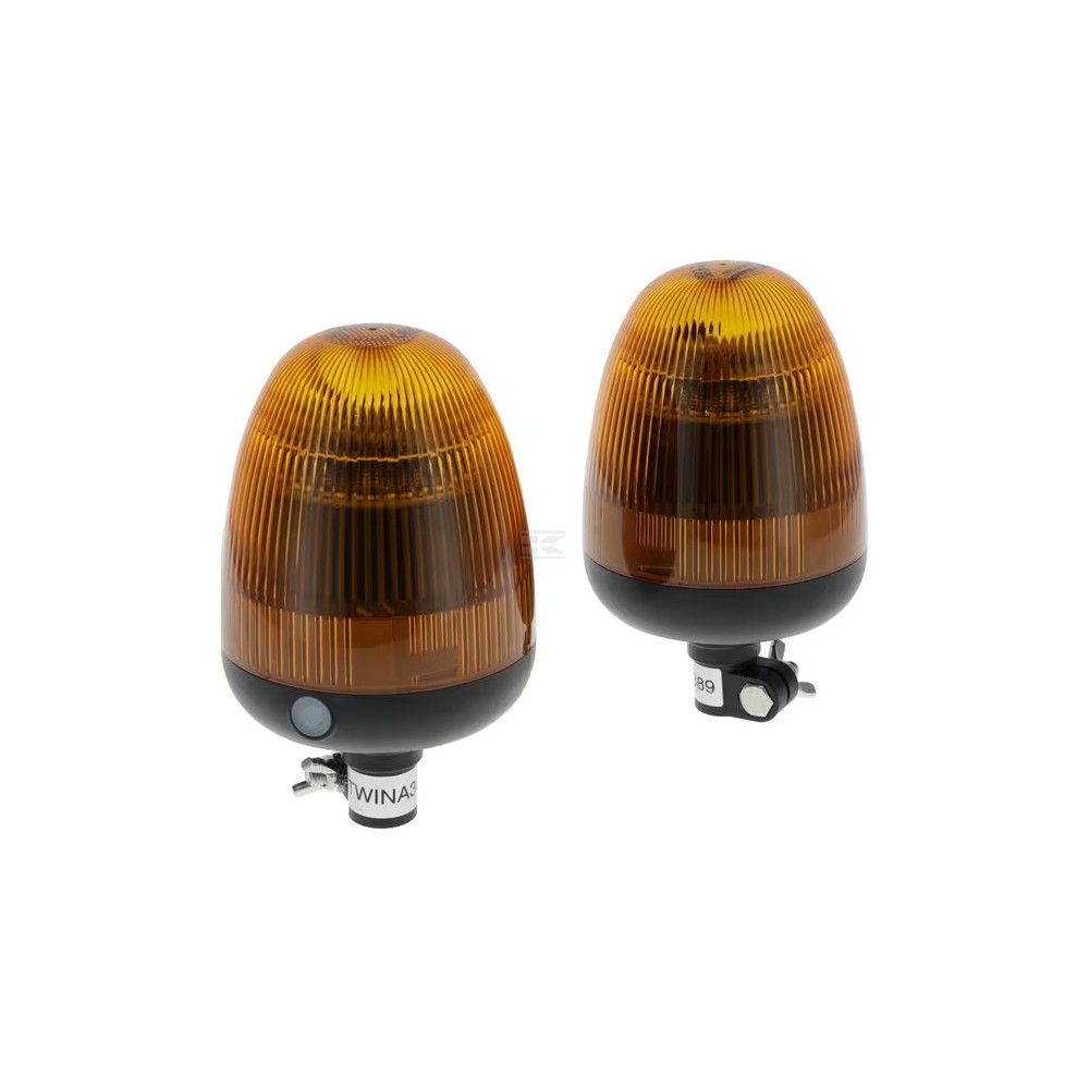 Zestaw lamp błyskowych LED Kramp LA20095 TWIN – synchronizacja bezprzewodowa, 12–24 V