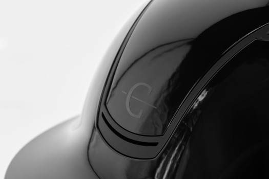 Kask jeździecki Eclipse Polo, lakierowany czarny, 56-58 cm, Covalliero