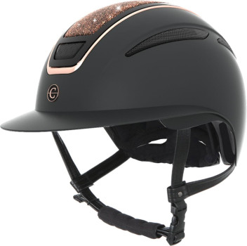 Kask jeździecki Elite Polo, różowe złoto, 56-58 cm, Covalliero
