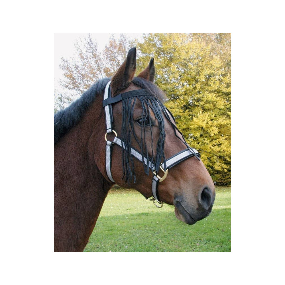 Naczółek z frędzelkami dla konia, czarny, roz. Full, Covalliero