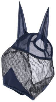 Maska przeciwowadowa dla konia z uszami i filtrem UV, granatowy, Pony, Covalliero