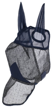 Maska przeciwowadowa dla konia z ochroną UV i osłoną na nozdrza, granatowy, Full, Covalliero