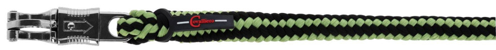 Uwiąz dla konia Hippo, bezpieczny karabińczyk, antracyt/jasnozielony, 200 cm, Covalliero