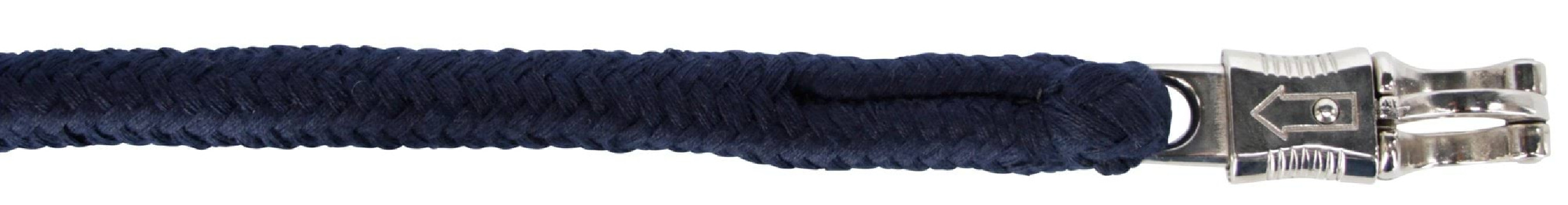 Uwiąz dla konia bawełniany, bezpieczny karabińczyk, granatowy, 200 cm, Covalliero