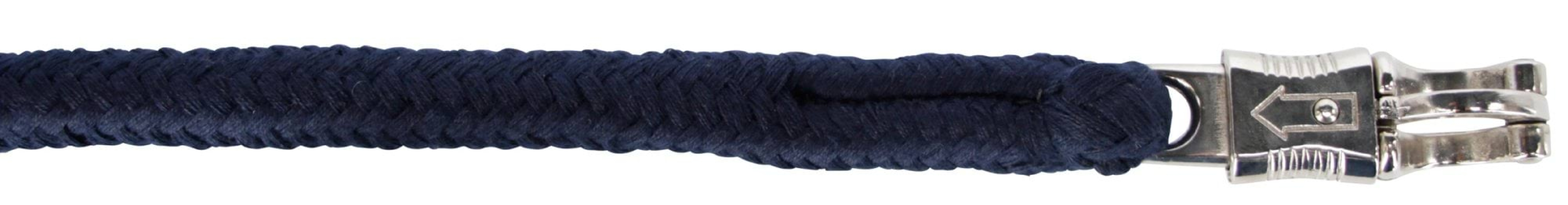 Uwiąz dla konia bawełniany, bezpieczny karabińczyk, granatowy, 200 cm, Covalliero