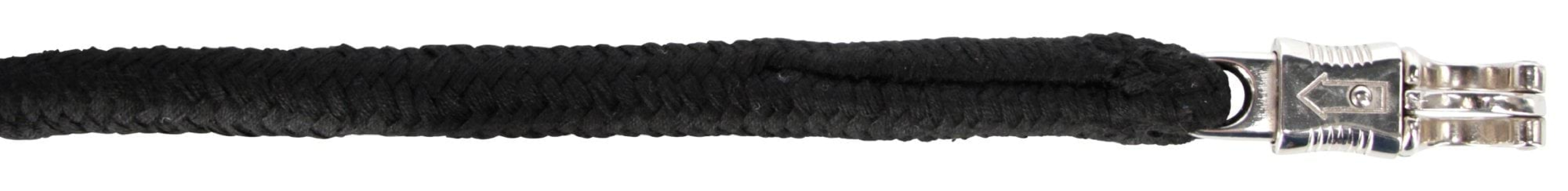 Uwiąz dla konia bawełniany, bezpieczny karabińczyk, czarny,200 cm, Covalliero