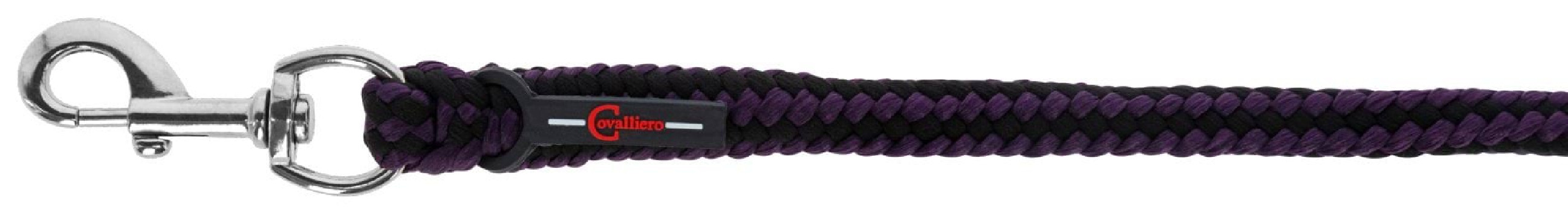 Uwiąz dla konia Hippo, zwykły karabińczyk, bakłażan/antracyt, 200 cm, Covalliero