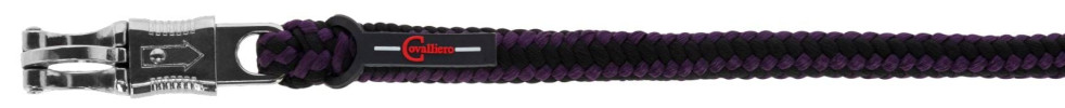 Uwiąz dla konia Hippo, bezpieczny karabińczyk, bakłażan/antracyt, 200 cm, Covalliero