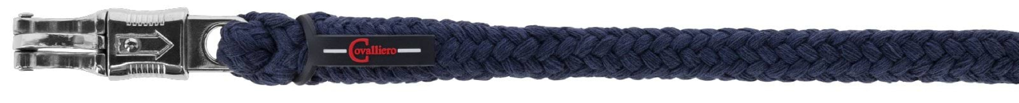 Uwiąz dla konia Doria, bezpieczny karabińczyk, 200 cm, granatowy, Covalliero