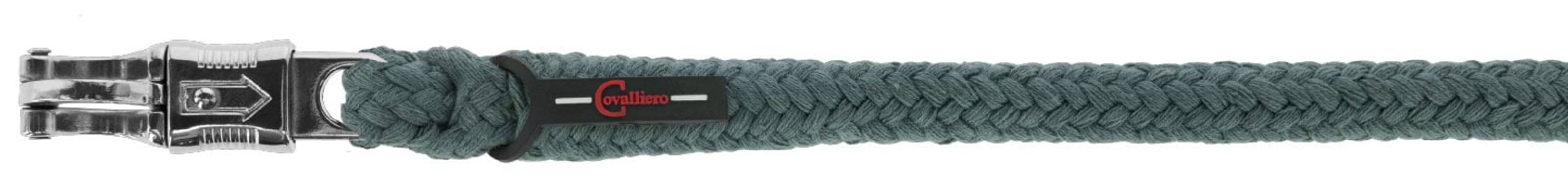 Uwiąz dla konia Doria, bezpieczny karabińczyk, 200 cm, zielony, Covalliero