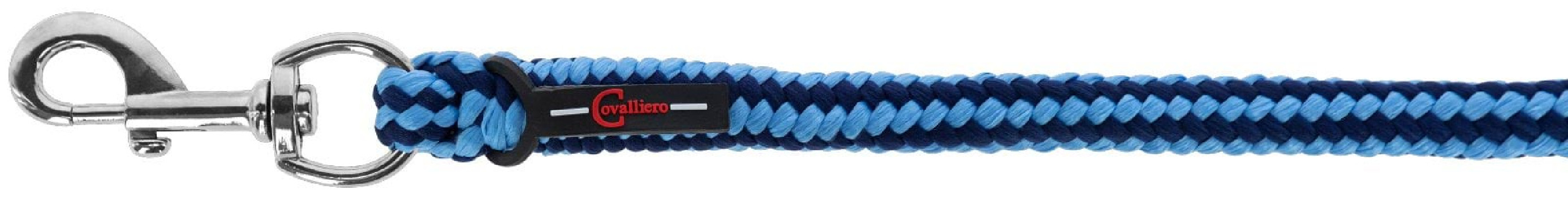 Uwiąz dla konia Hippo, zwykły karabińczyk, niebieski/granatowy, 200 cm, Covalliero