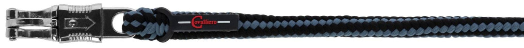 Uwiąz dla konia Hippo, bezpieczny karabińczyk, czarny/szary, 200 cm, Covalliero