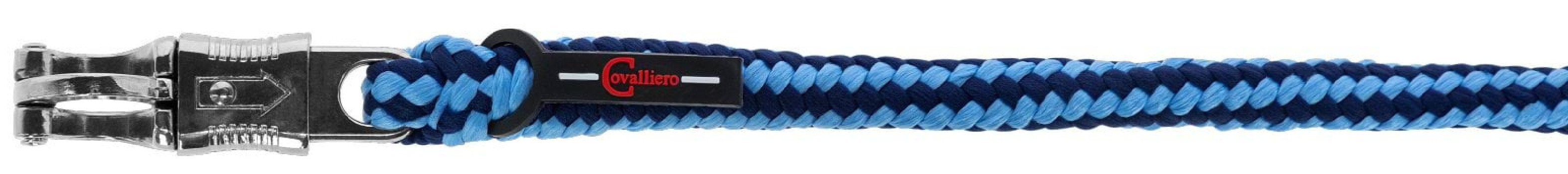 Uwiąz dla konia Hippo, bezpieczny karabińczyk, niebieski/granatowy, 200 cm, Covalliero