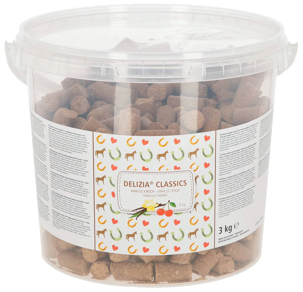 Smakołyki dla konia Delizia Classic, wanilia/ czereśnia 3 kg, Kerbl