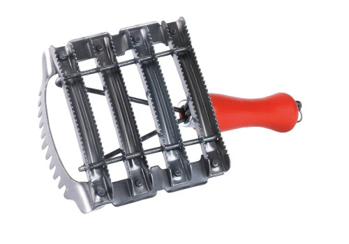 Zgrzebło metalowe dla bydła, z grzebieniem, 12 x 12,5 cm, Kerbl