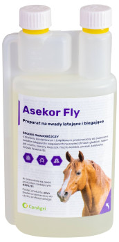 Preparat na owady latające i biegające ASEKOR FLY, bezbarwny, 1000 ml, Canagri