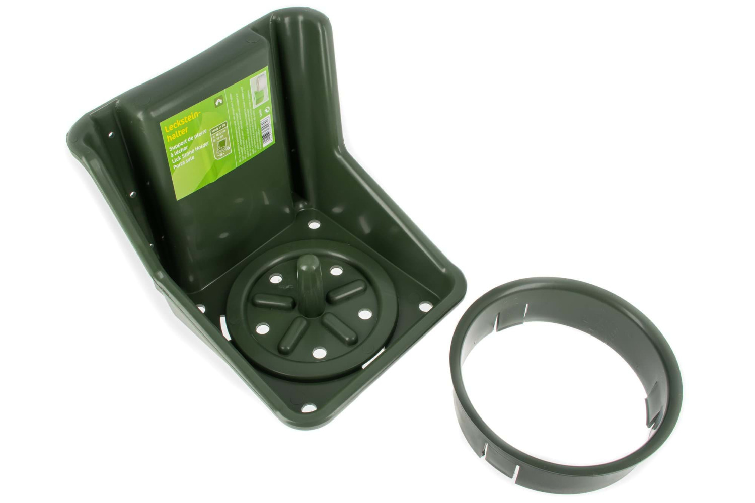 Podstawka pod lizawkę solną Equisal z wkładem, oliwkowy, Kerbl