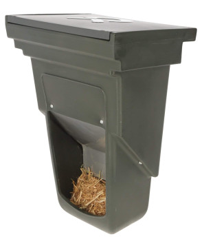 Pojemnik na paszę treściwą, z pokrywką, oliwka, 13 l, Kerbl