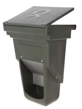 Pojemnik na paszę treściwą, z pokrywką, oliwka, 13 l, Kerbl