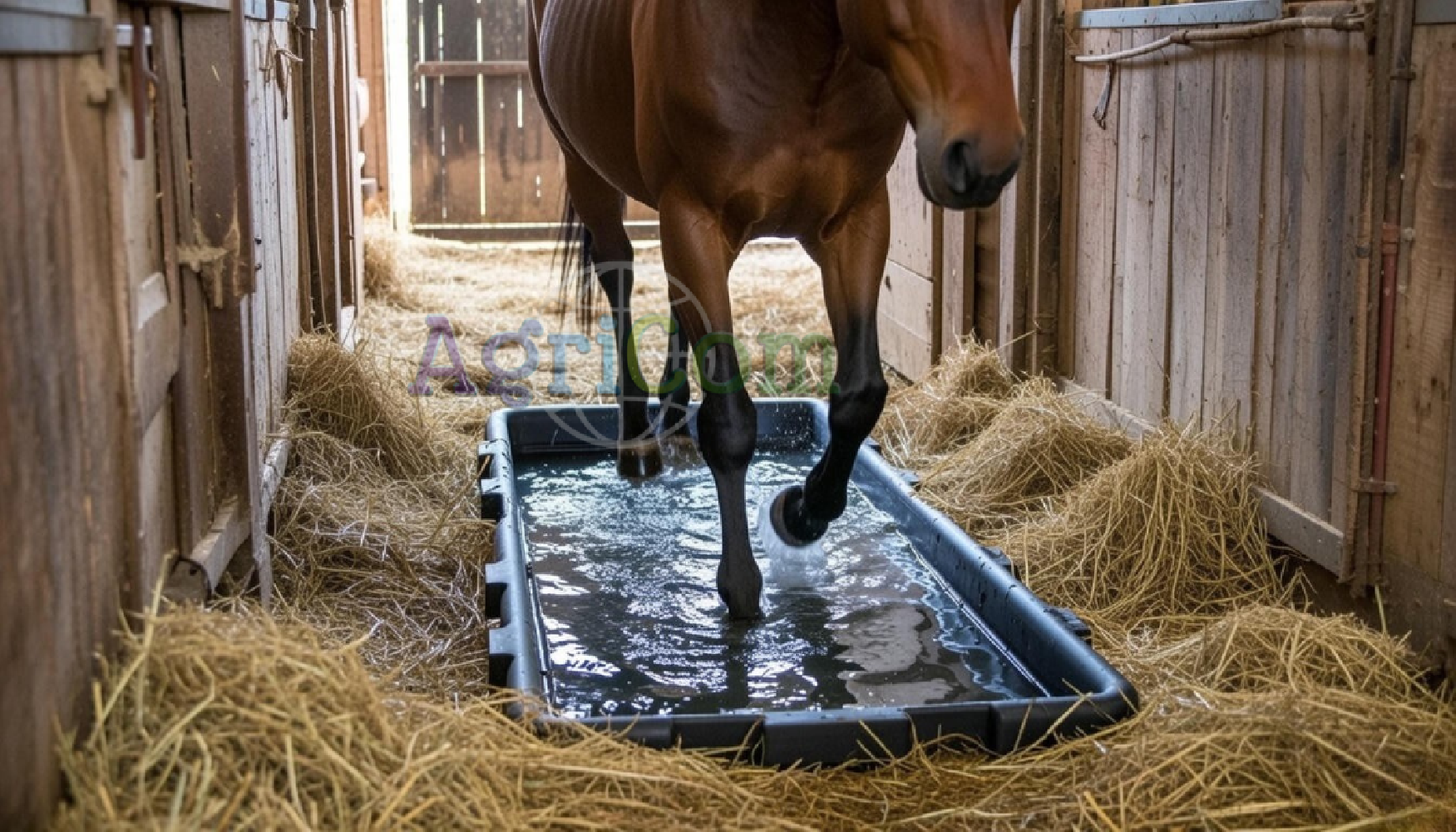 Wanna do dezynfekcji racic SuperKombi, 203 x 83 x 18,5 cm, 200 l, czarna, Kerbl