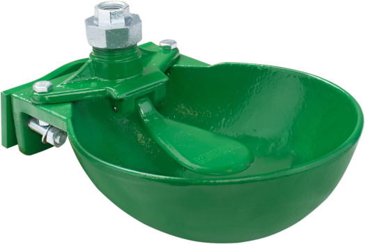 Poidło miskowe żeliwne, dla bydła i koni, typ PM-6, 2L, oliwkowe, Kerbl