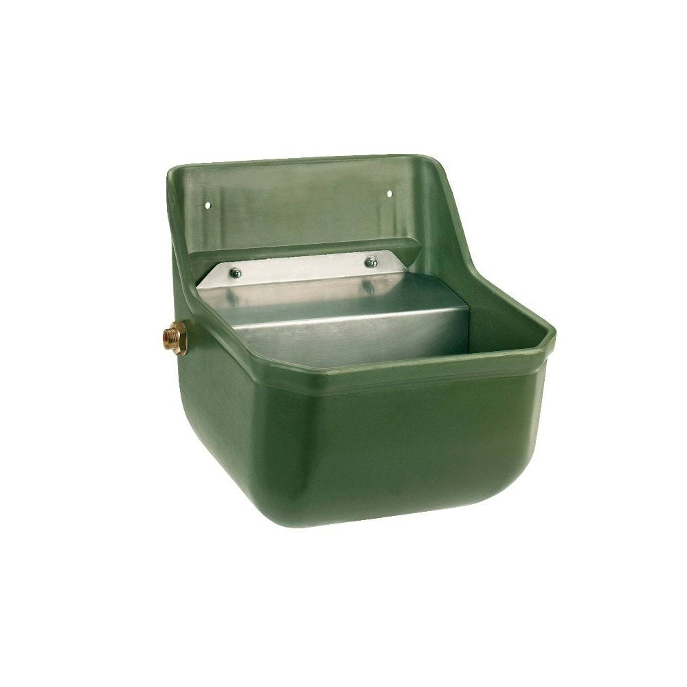 Poidło dla bydła i koni z zaworem pływakowym, tworzywo sztuczne, 7 l/min, zielone, Kerbl