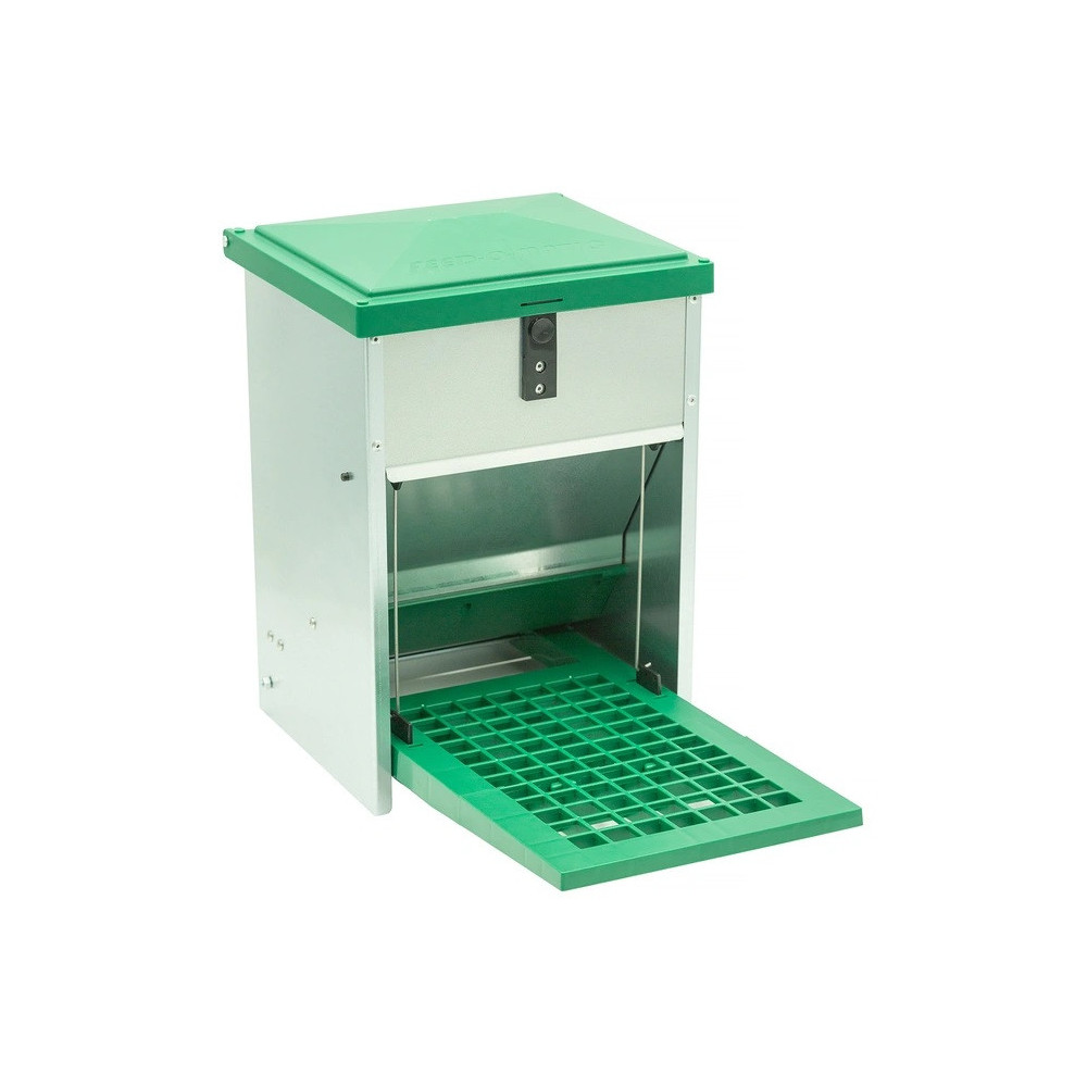 Karmidło zewnętrzne dla drobiu samozamykające Feed-Saver 12 kg