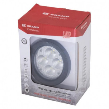 Lampa robocza LED, okrągła 40W 4500lm 10/30V światło rozproszone 4 LED Kramp