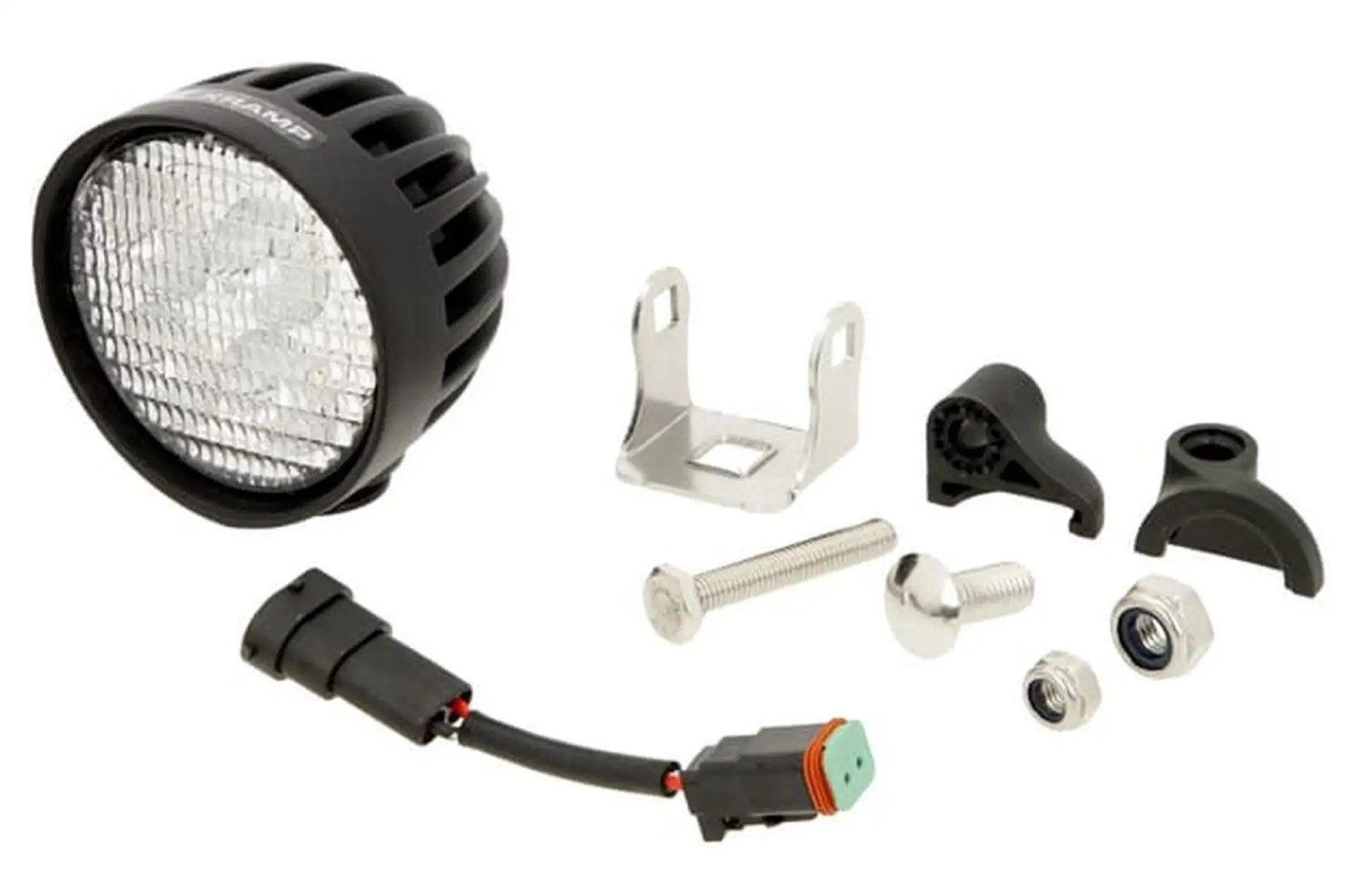 LA10551 Lampa robocza LED, okrągła 40W 4000lm 10/30V z wtyczką AMP 4 LED 360° Kramp