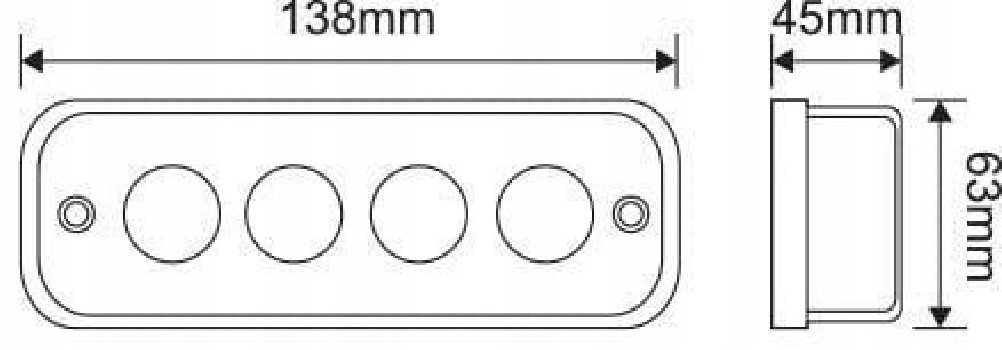 Lampa robocza LED, prostokątna 20W 1750lm Kramp