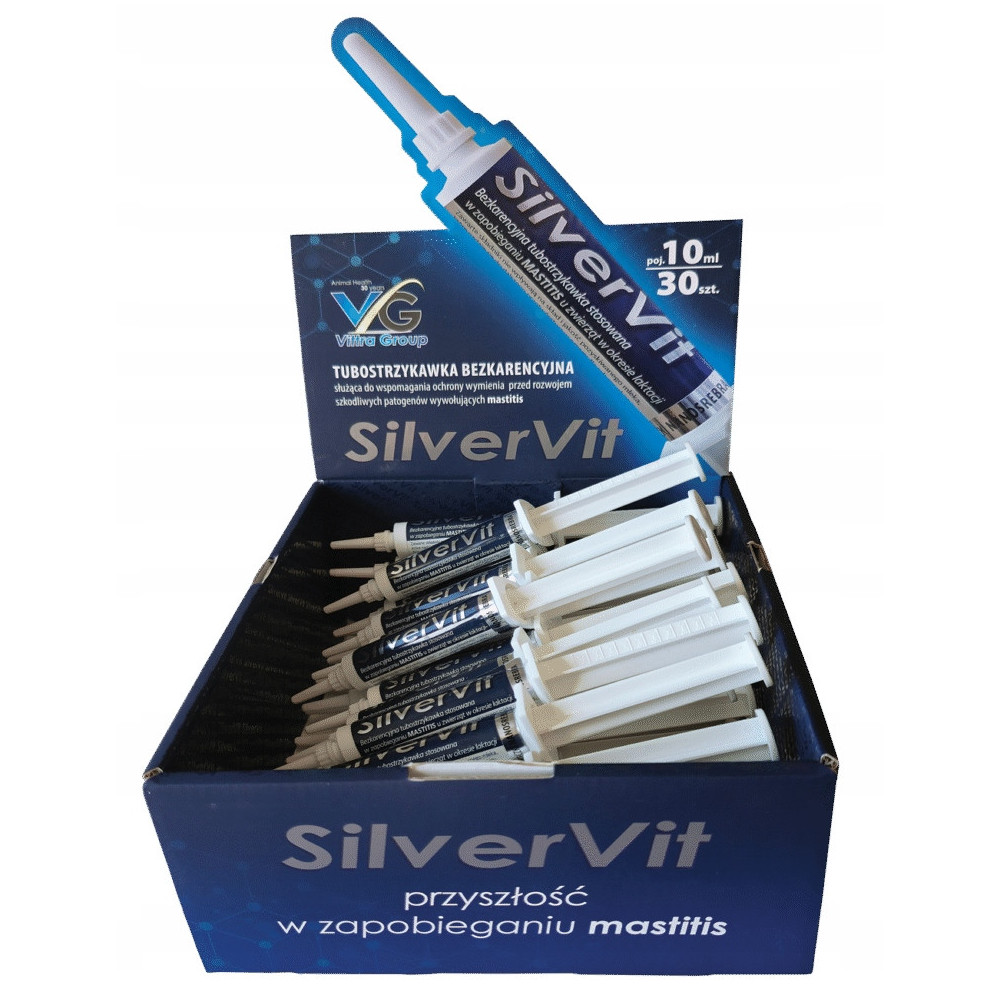 SilverVit 10 ml – bezkarencyjna turbostrzykawka na mastitis | Ochrona wymienia bez antybiotyków