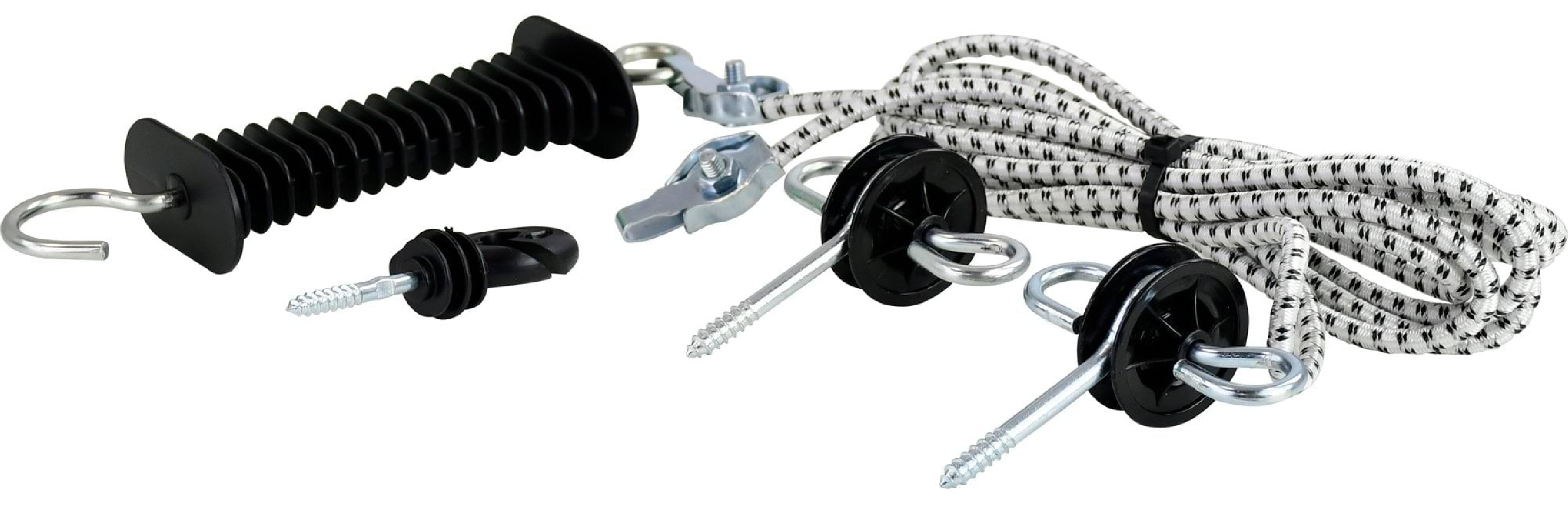 Bramowy zestaw elektryczny Kerbl 3–6 m – uchwyt + lina