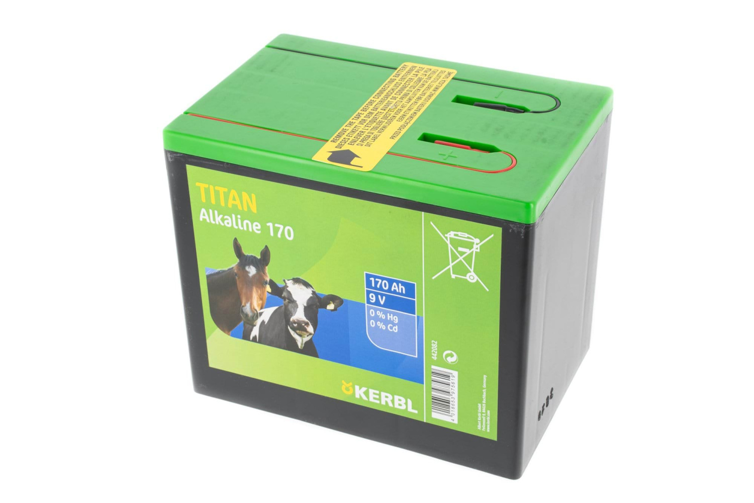 Bateria 9V do elektryzatora TITAN Kerbl 170Ah – trwała i mocna