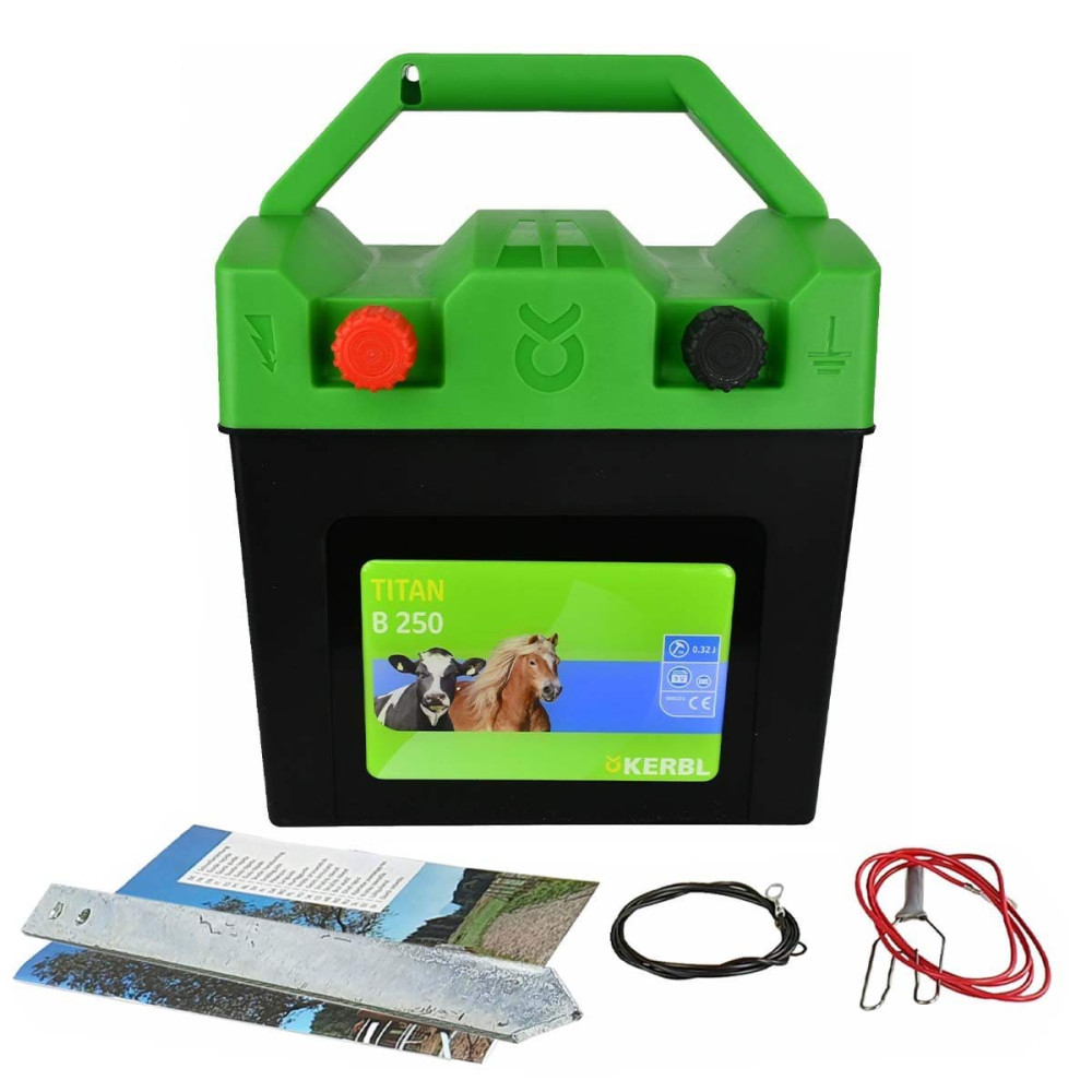 Elektryzator bateryjny KERBL TITAN B250 0,32J — dla koni